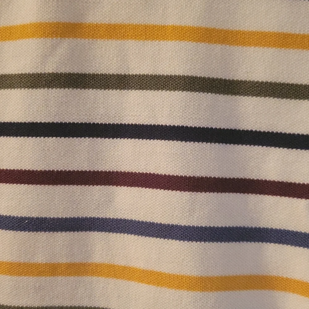 Gap white striped polo xxl